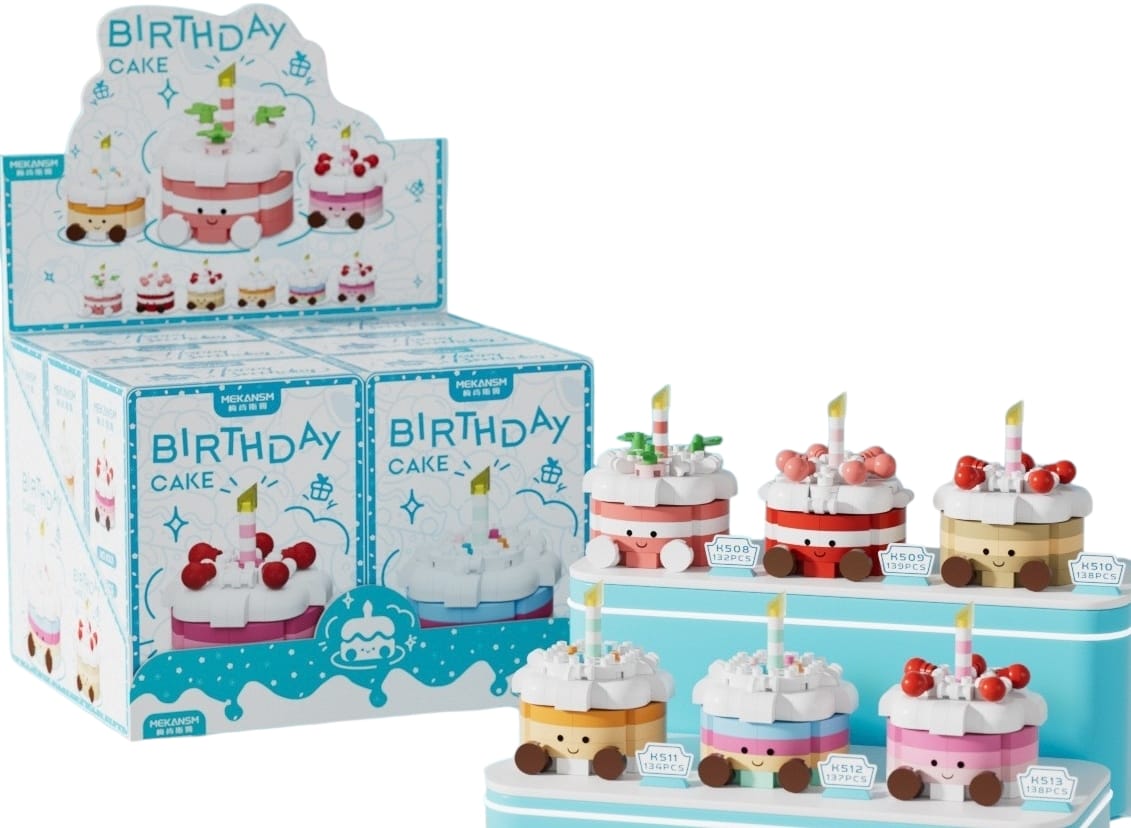 Mini Brix Birthday Cake - Modèle aléatoire