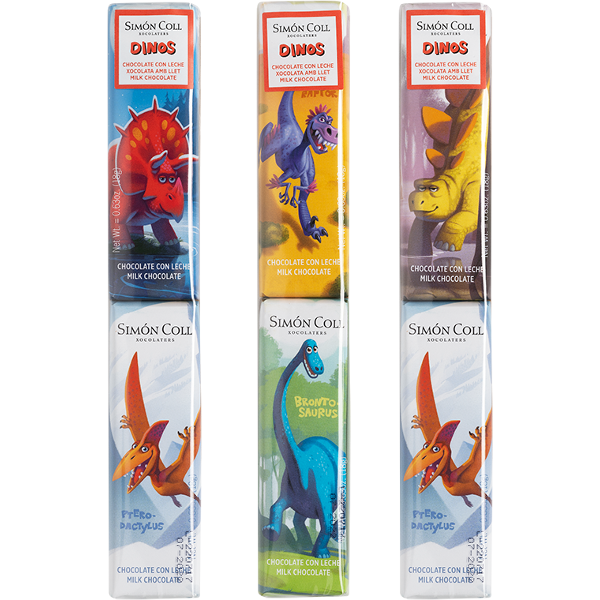 Réglette dinosaure chocolat 36g