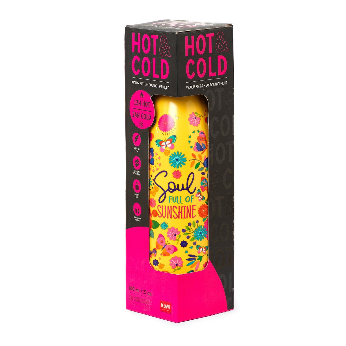 Gourde isotherme Papillons 800ml