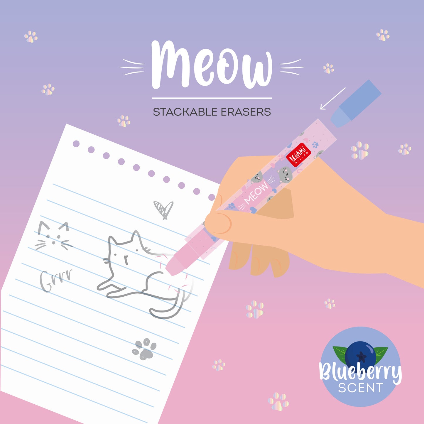 Gommes Empilables - Meow