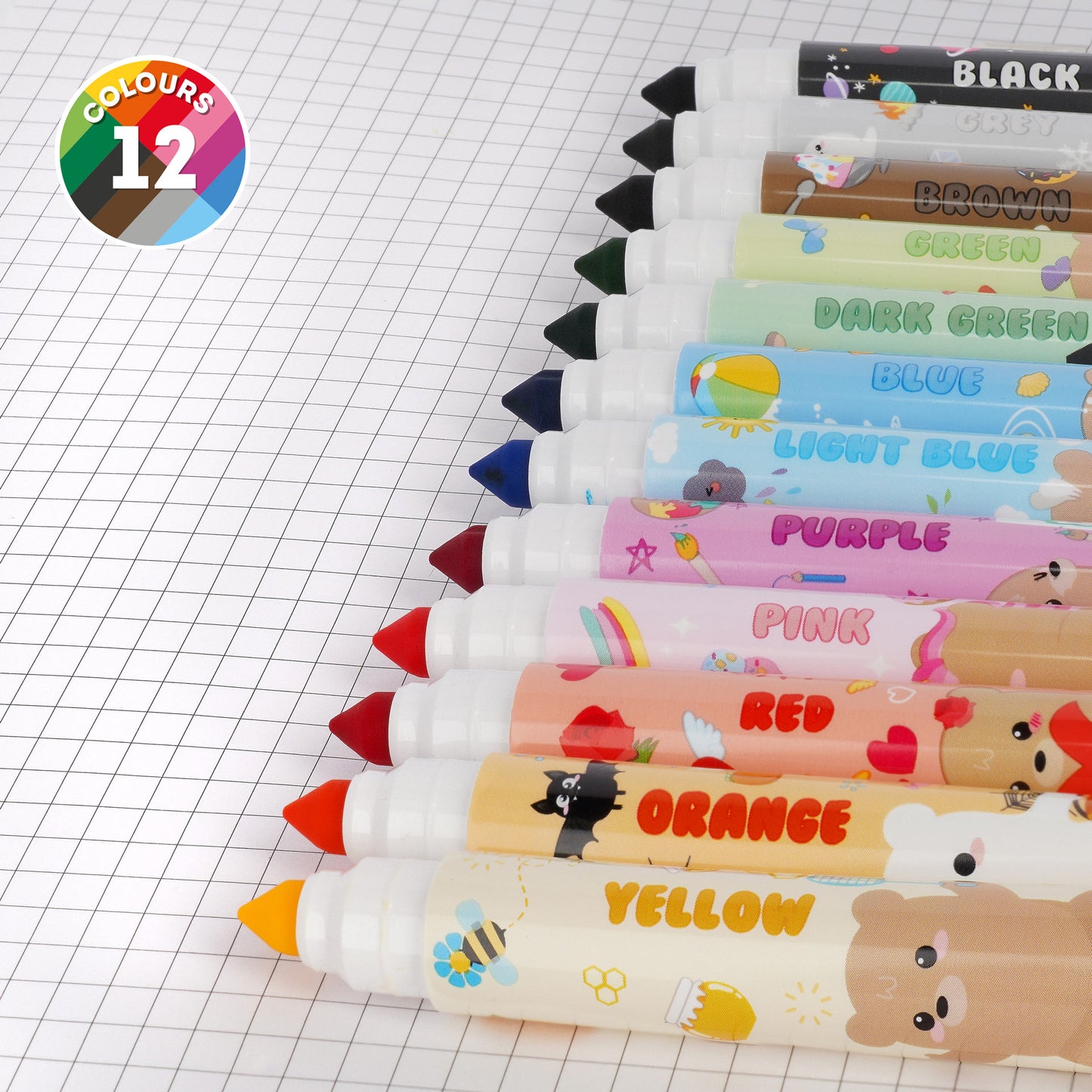 Set de 12 Feutres - Teddy Friends