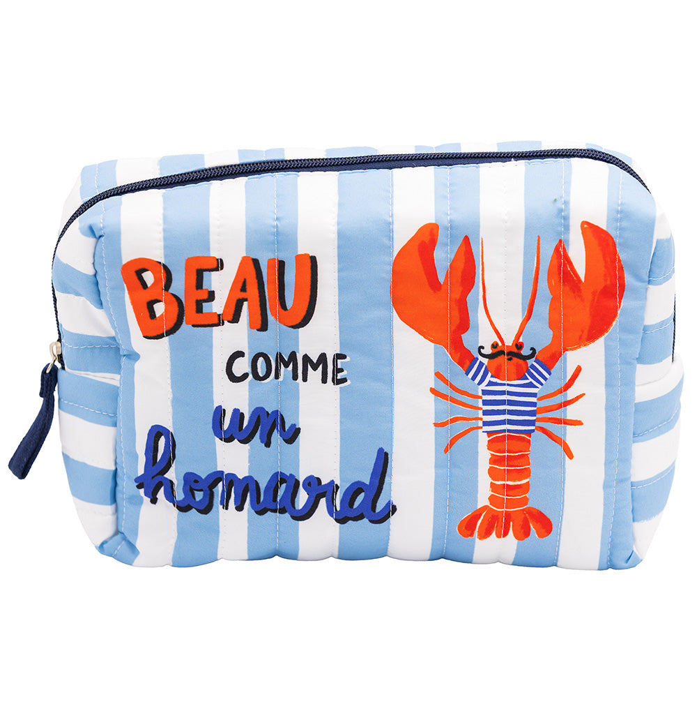 Grande trousse matelassée "Beau comme un Homard"