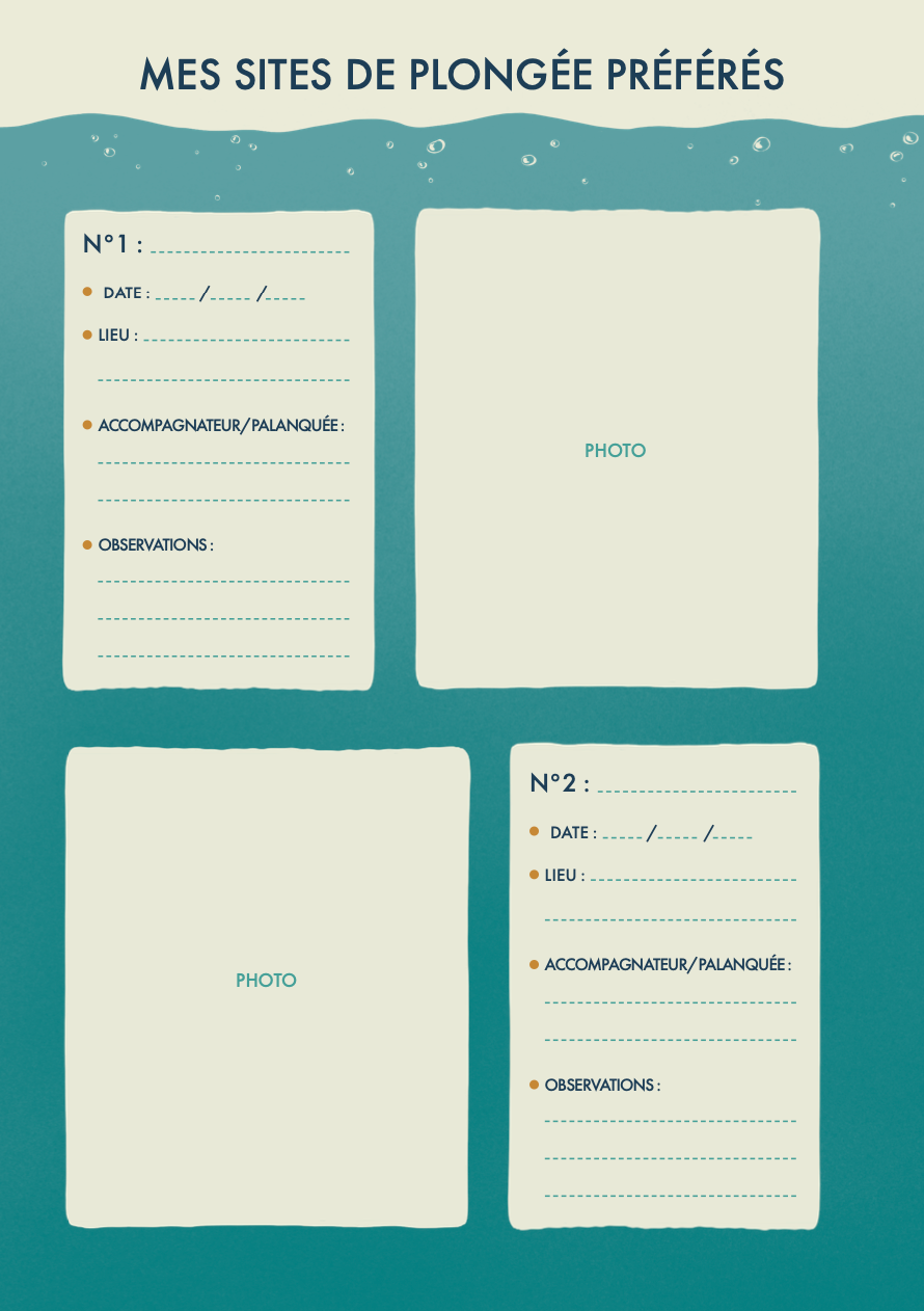 Carnet de Plongée