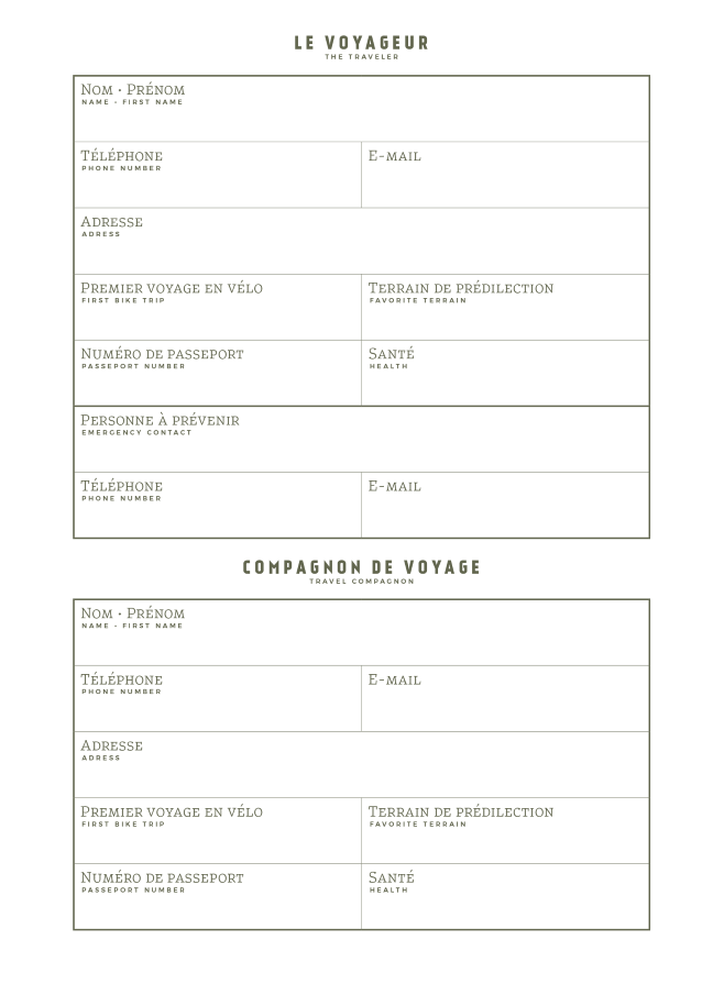 Carnet de voyage à Vélo