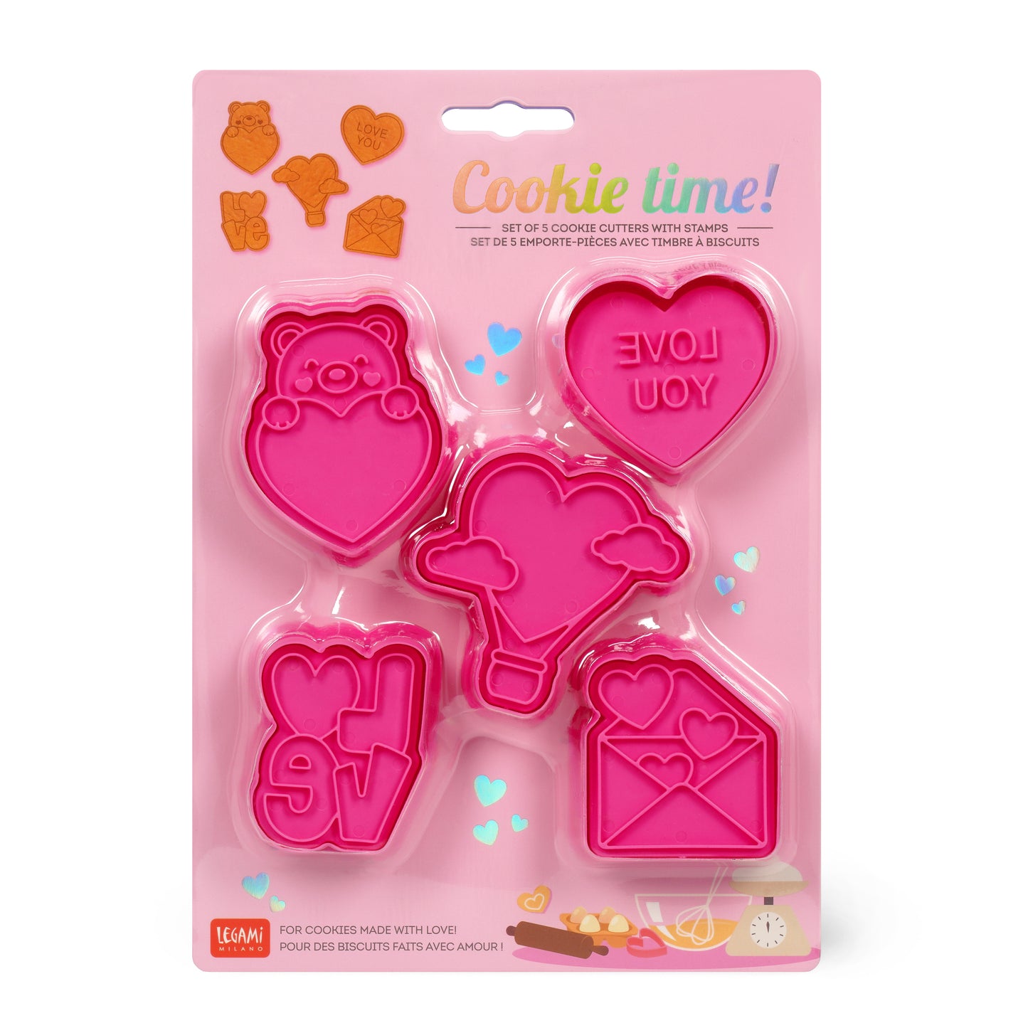 Set de 5 Emporte-pièces pour Biscuits - Cookie Time!