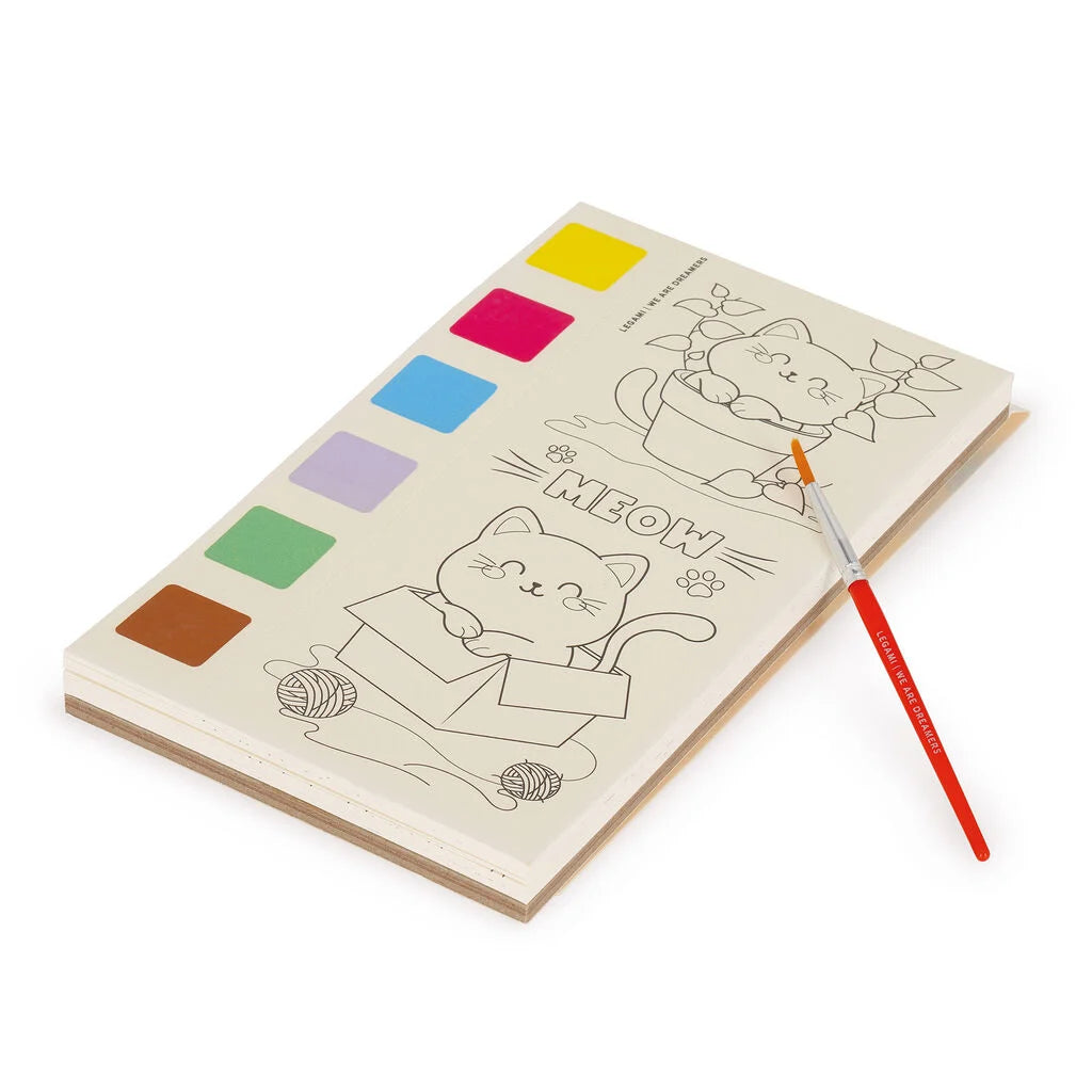Album de Coloriage à l’Aquarelle - Cute Animals - Watercolour Paint Pad