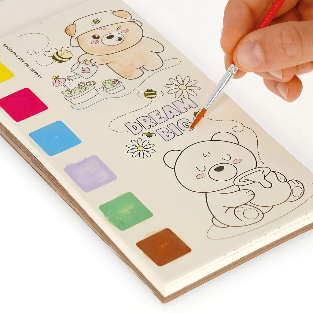 Album de Coloriage à l’Aquarelle - Cute Animals - Watercolour Paint Pad