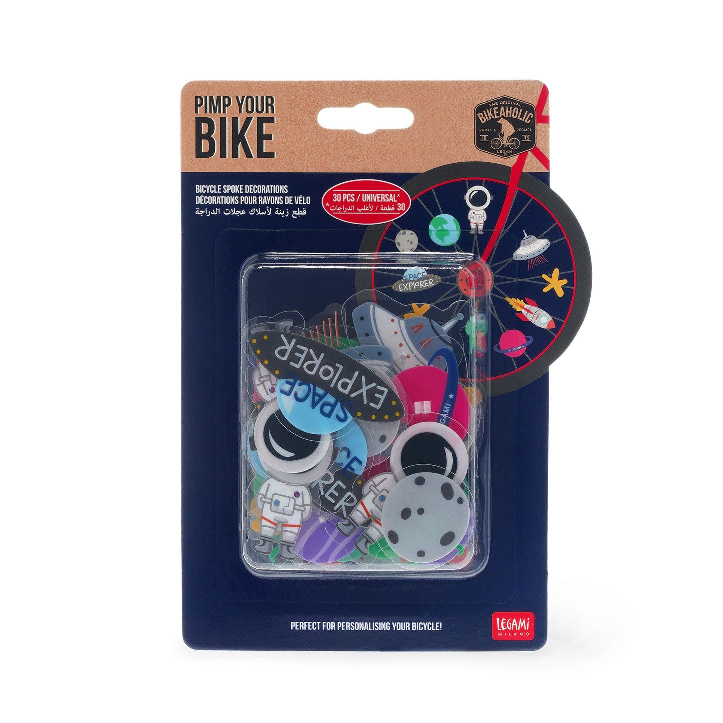 Set de 30 décorations pour rayons de vélo - ESPACE