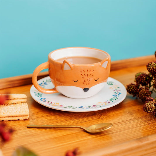 Ensemble tasse + soucoupe fleur Renard