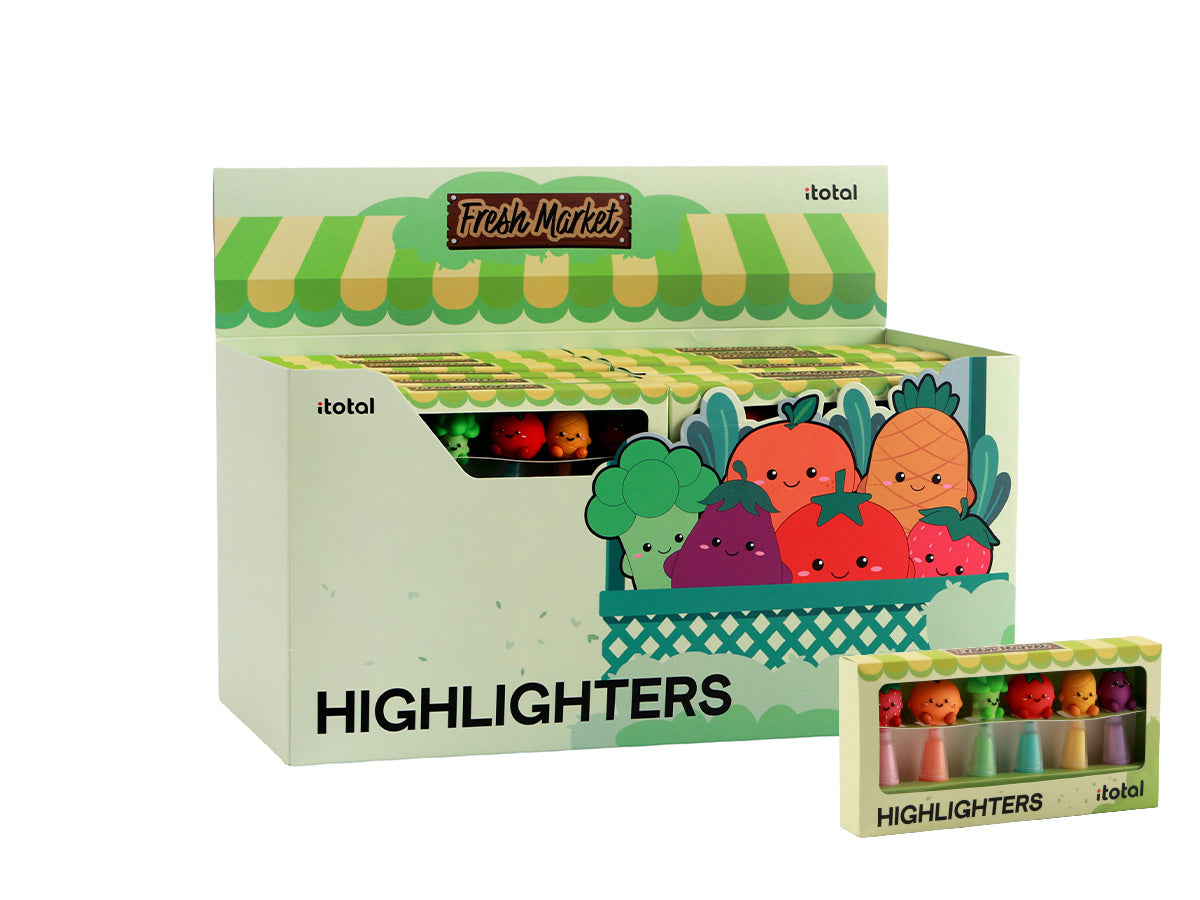 Surligneurs Fresh Market 6 pièces