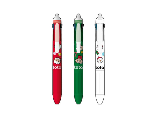 Stylo effaçable 4 couleurs Noel - Divers coloris