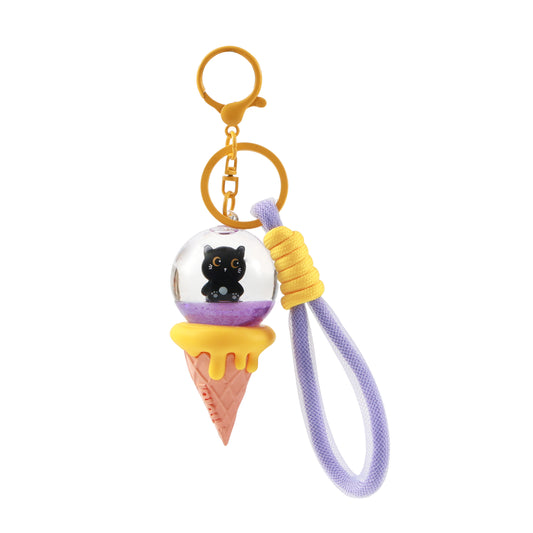 Porte clés Glace Chat noir