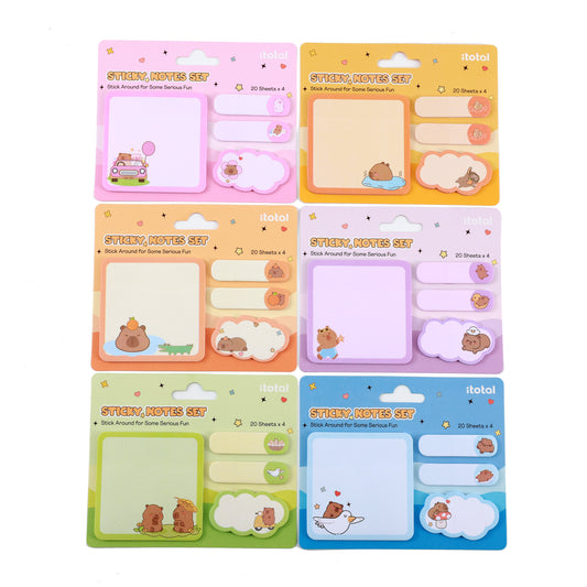 Set de Sticky notes Capybara - Divers modèles