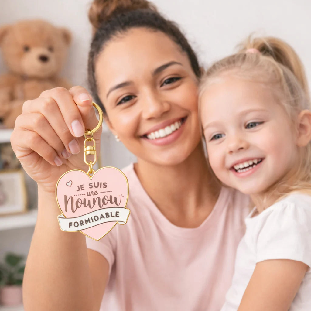 Porte clés "Je suis une Nounou Formidable"