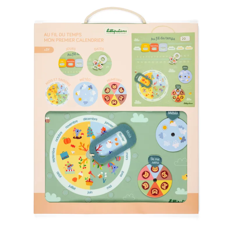 Calendrier enfants en tissu "Au fil du Temps"