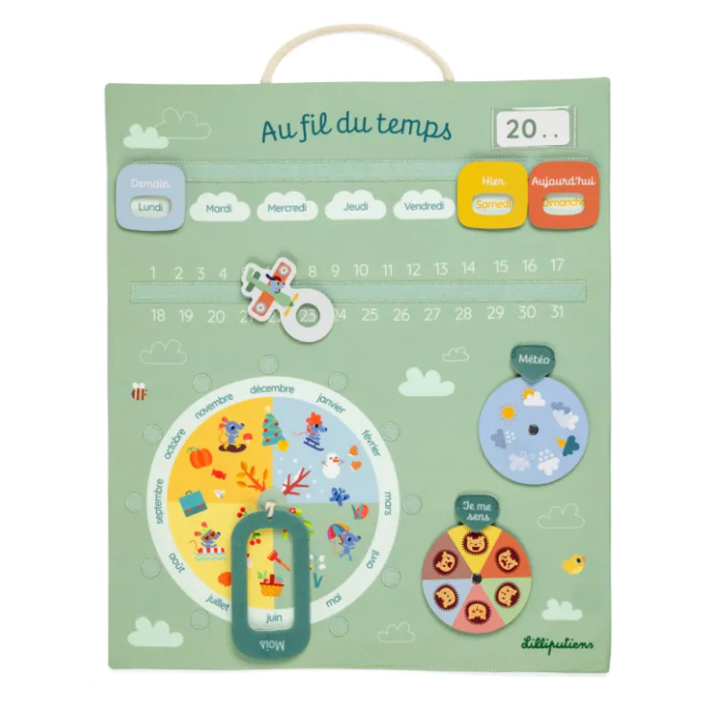 Calendrier enfants en tissu "Au fil du Temps"