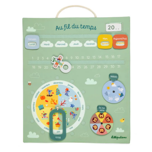 Calendrier enfants en tissu "Au fil du Temps"