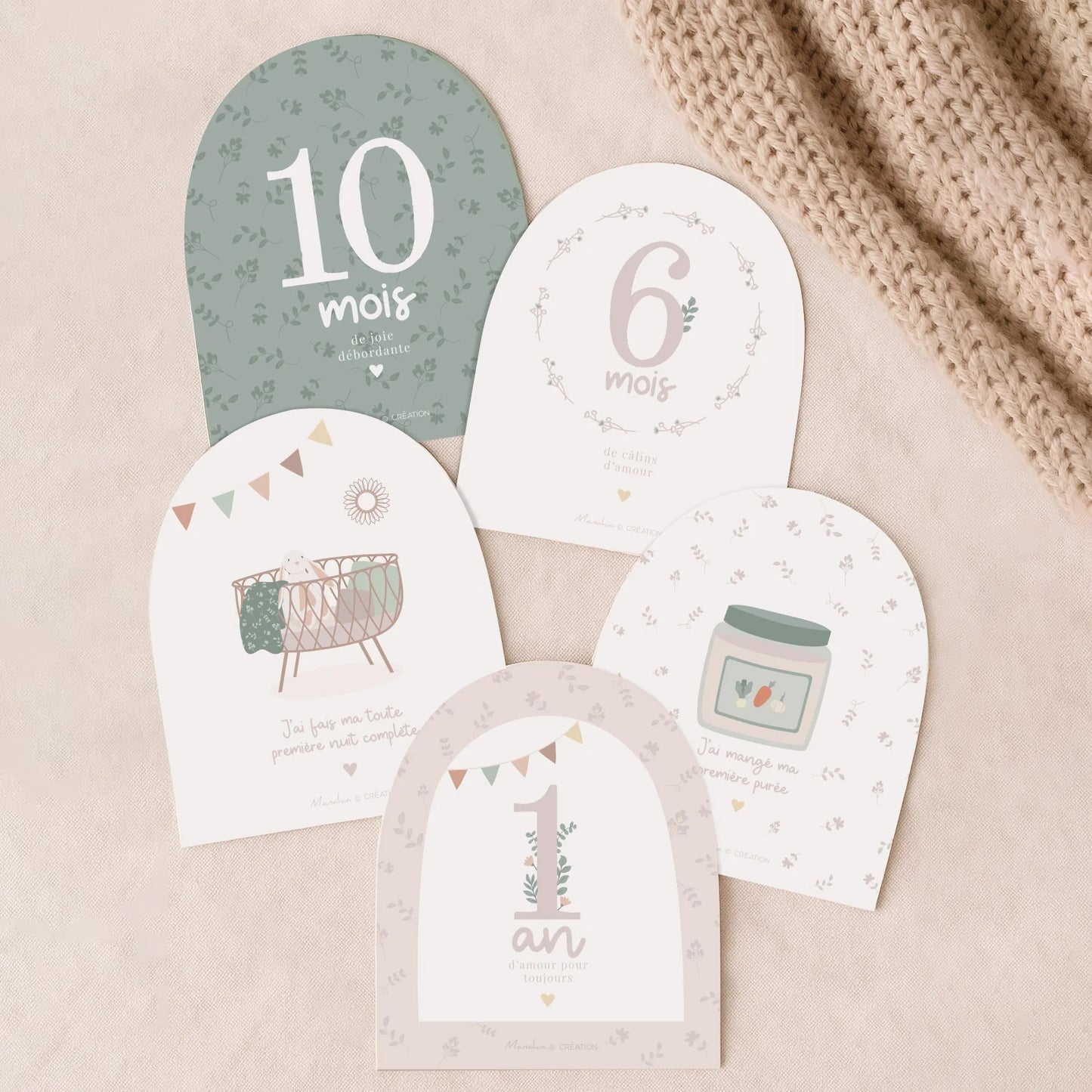 Cartes étapes Bébé