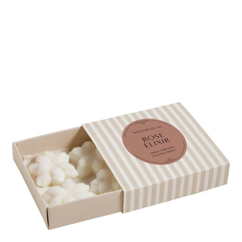 Coffret de 4 décors fondants en cire parfumée - Rose Élixir
