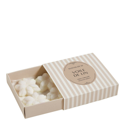 Coffret de 4 décors fondants en cire parfumée - Voile de Lin