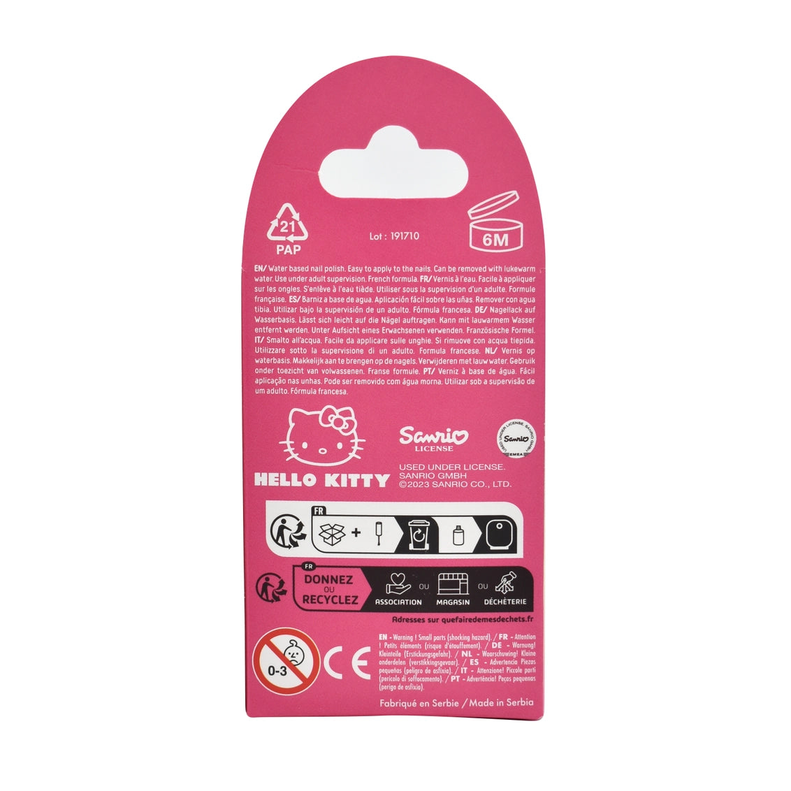 Vernis à l'eau Hello Kitty