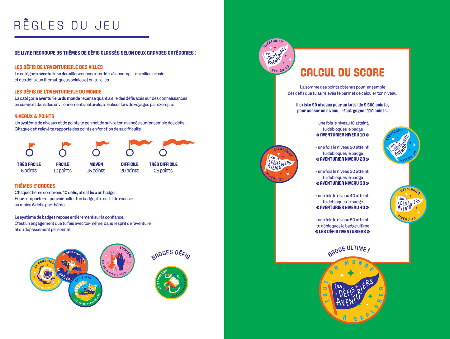 Livre : Les Défis Aventuriers