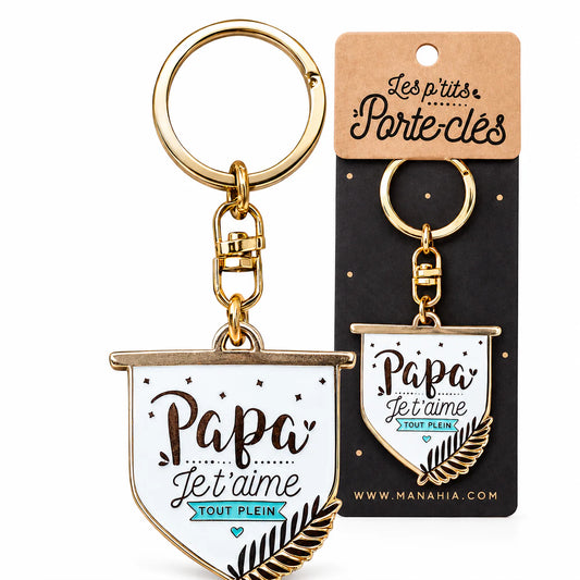 Porte clés "Papa je t'aime tout plein"