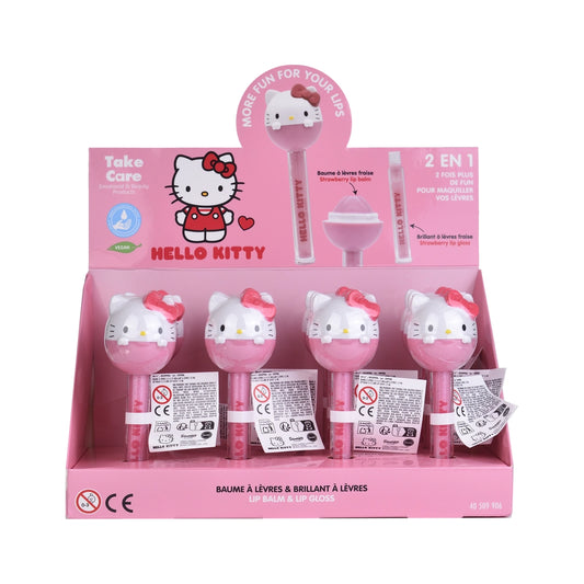 Baume à lèvres & gloss sucette Hello Kitty