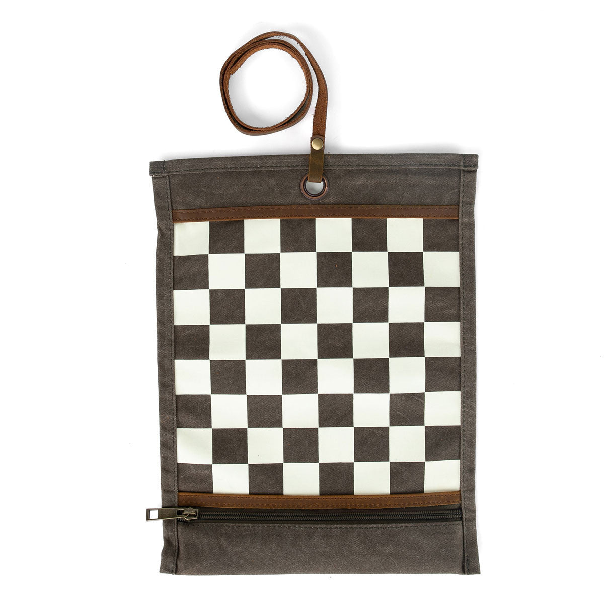 Jeu d'échec & Dames de voyage ROOK Kaki