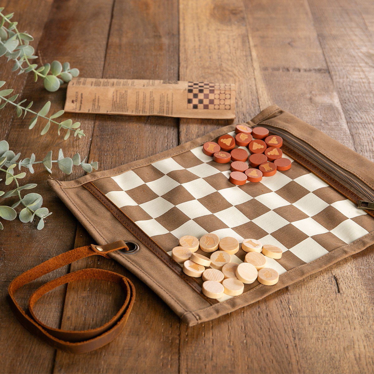 Jeu d'échec & Dames de voyage ROOK Havane