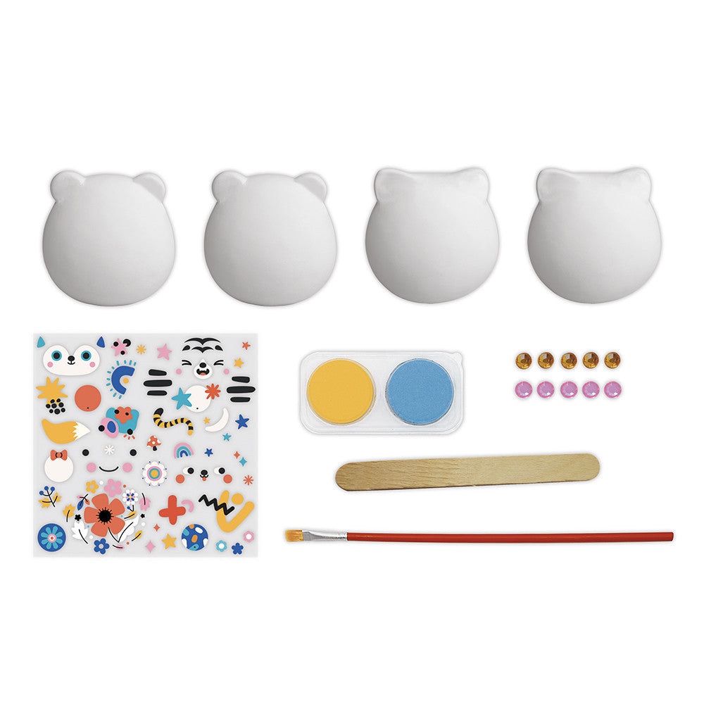 Kit Créatif - 4 Animaux en Plâtre à Décorer