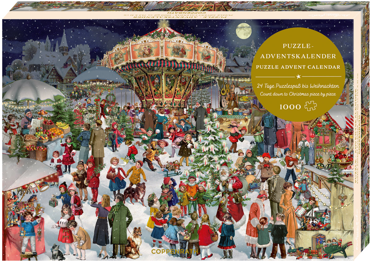 Calendrier de l'Avent Puzzle Marché de Noel
