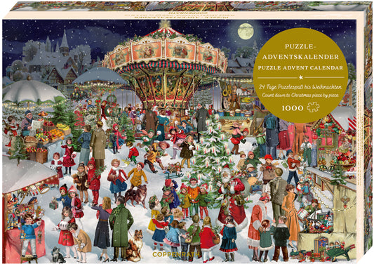 Calendrier de l'Avent Puzzle Marché de Noel