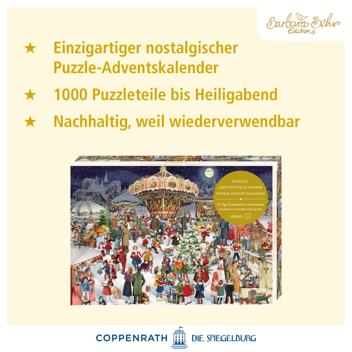 Calendrier de l'Avent Puzzle Marché de Noel
