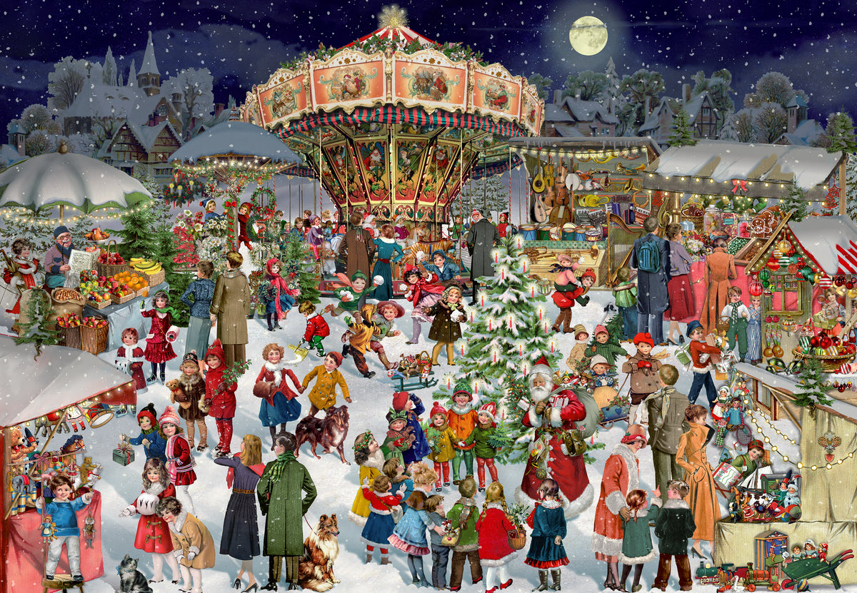 Calendrier de l'Avent Puzzle Marché de Noel
