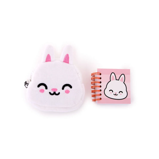 Porte-monnaie avec porte-clés et mini-carnet – Lapin