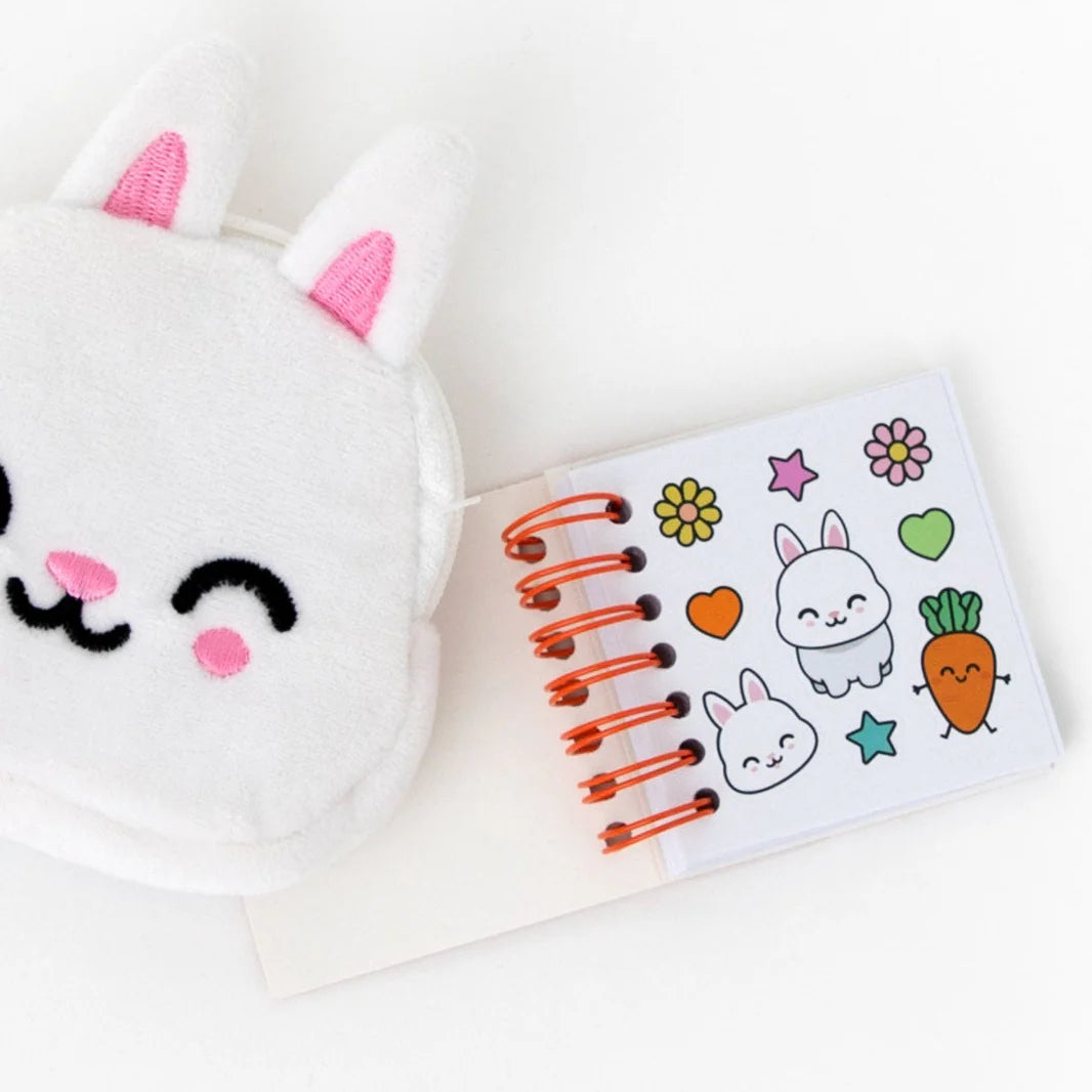 Porte-monnaie avec porte-clés et mini-carnet – Lapin