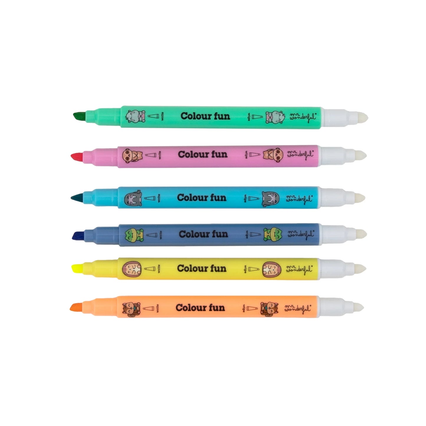 Set de 6 surligneurs effaçables – Wonder Comic
