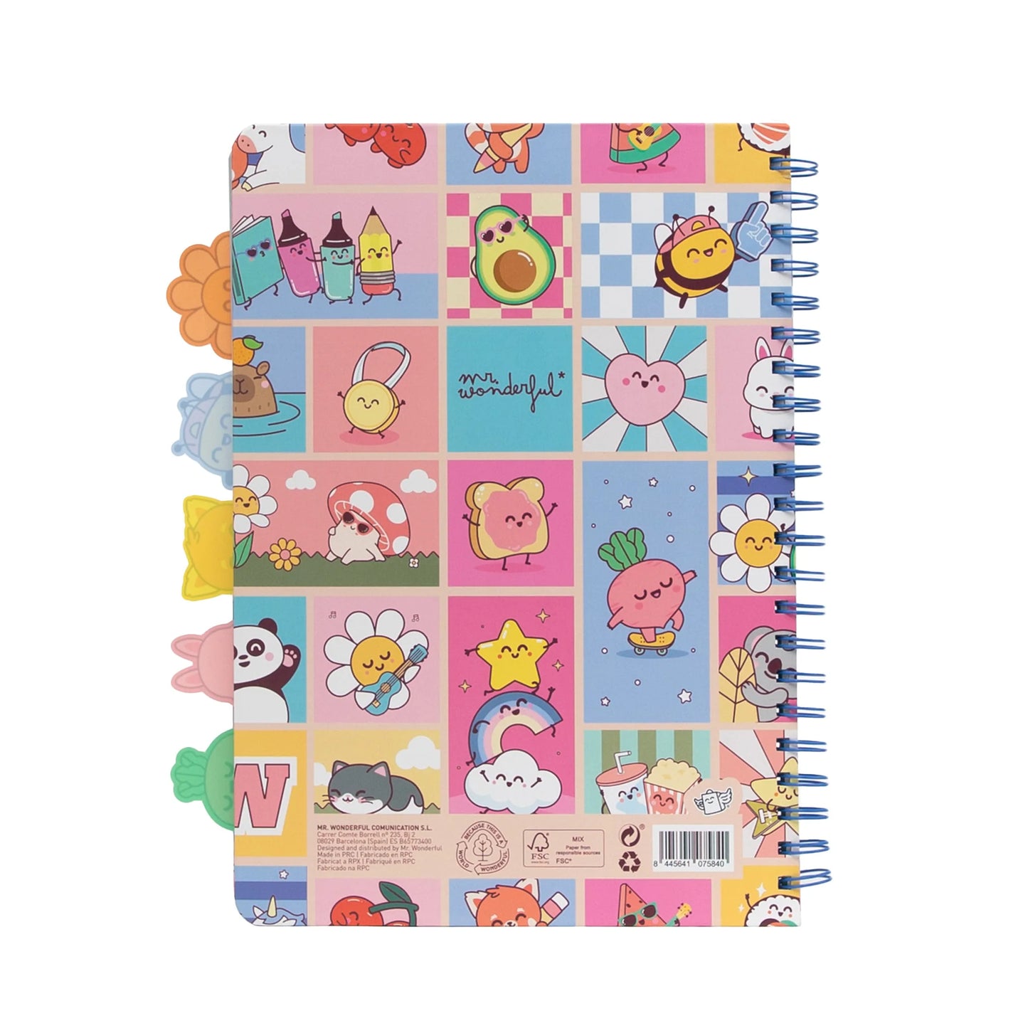 Cahier A4 avec des intercalaires à onglets - Wonder Comic
