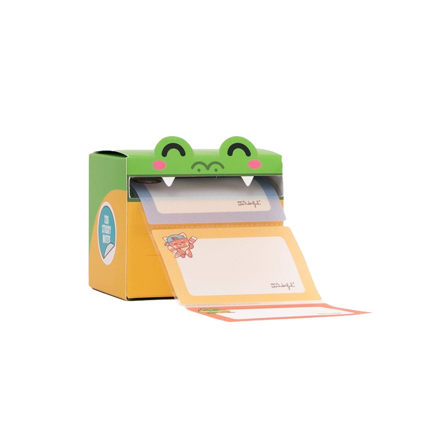 Distributeur de notes autocollantes transparentes – Crocodile