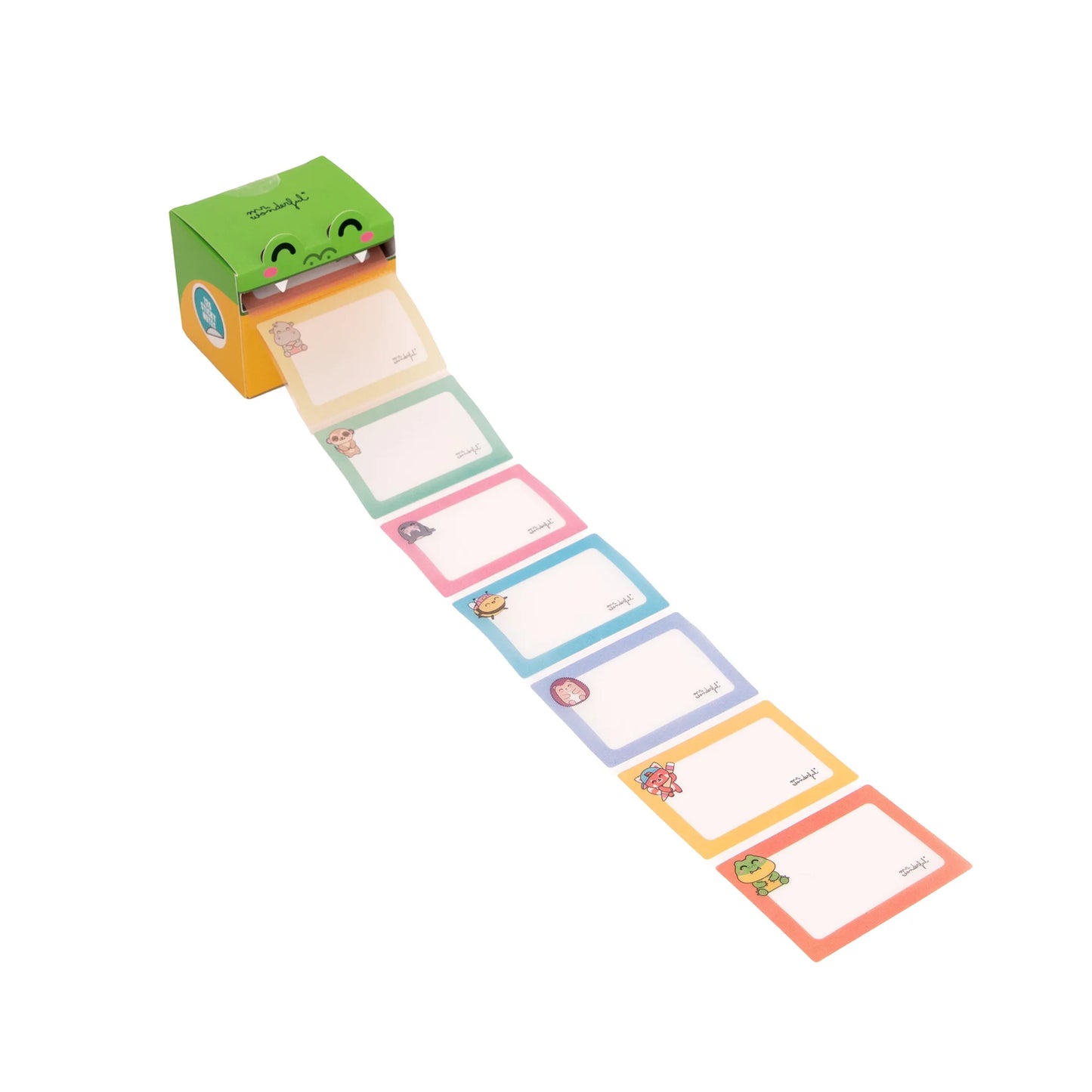 Distributeur de notes autocollantes transparentes – Crocodile