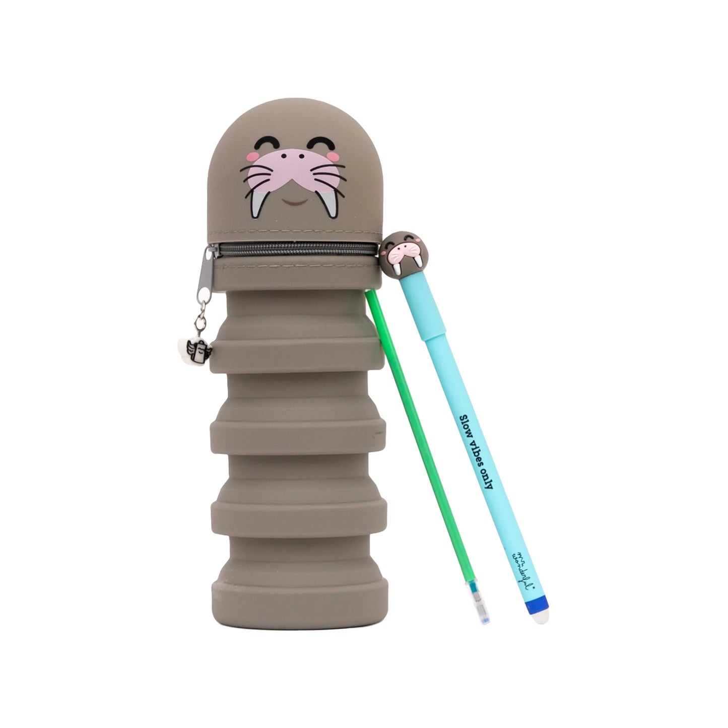Trousse extensible en silicone + stylo effaçable Bo-Bo + recharge d'encre - Morse