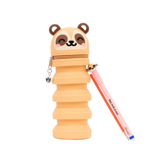 Trousse extensible en silicone + stylo effaçable Bo-Bo + recharge d'encre - Suricate