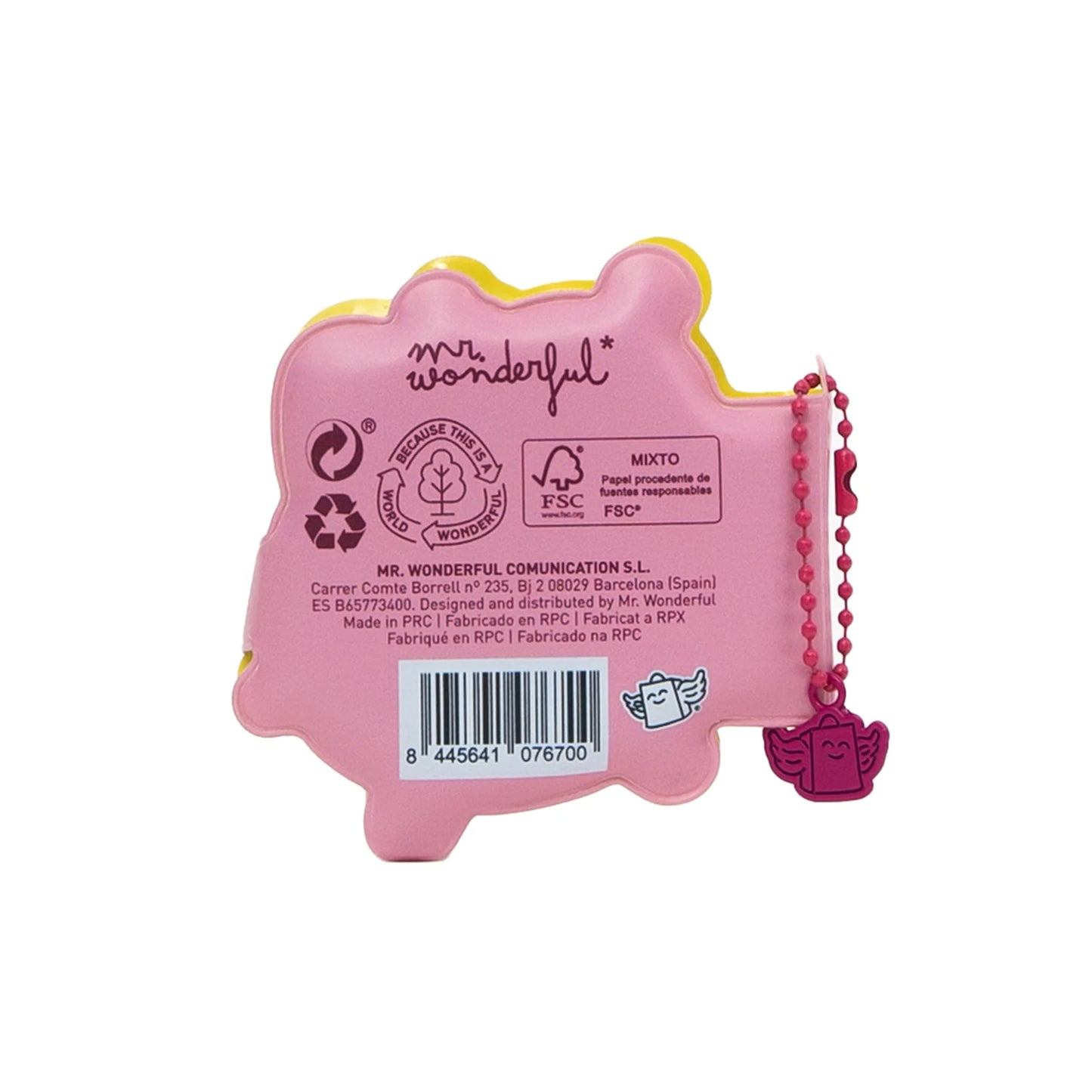 Porte-clés avec mini carnet squishy - Abeille