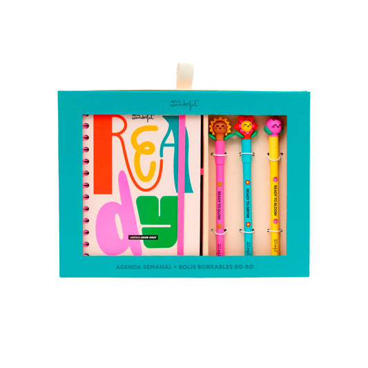 Set agenda Mr. Wonderful 2026-2027 + 3 stylos effaçables Bo-Bo Edition Exclusive