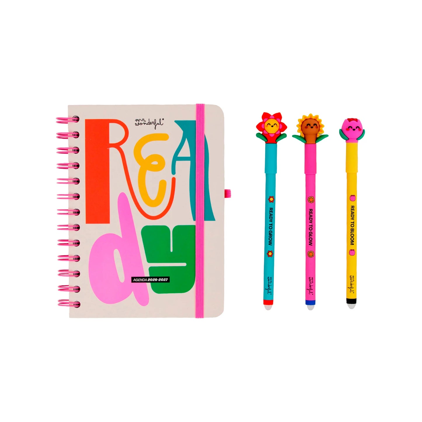 Set agenda Mr. Wonderful 2026-2027 + 3 stylos effaçables Bo-Bo Edition Exclusive