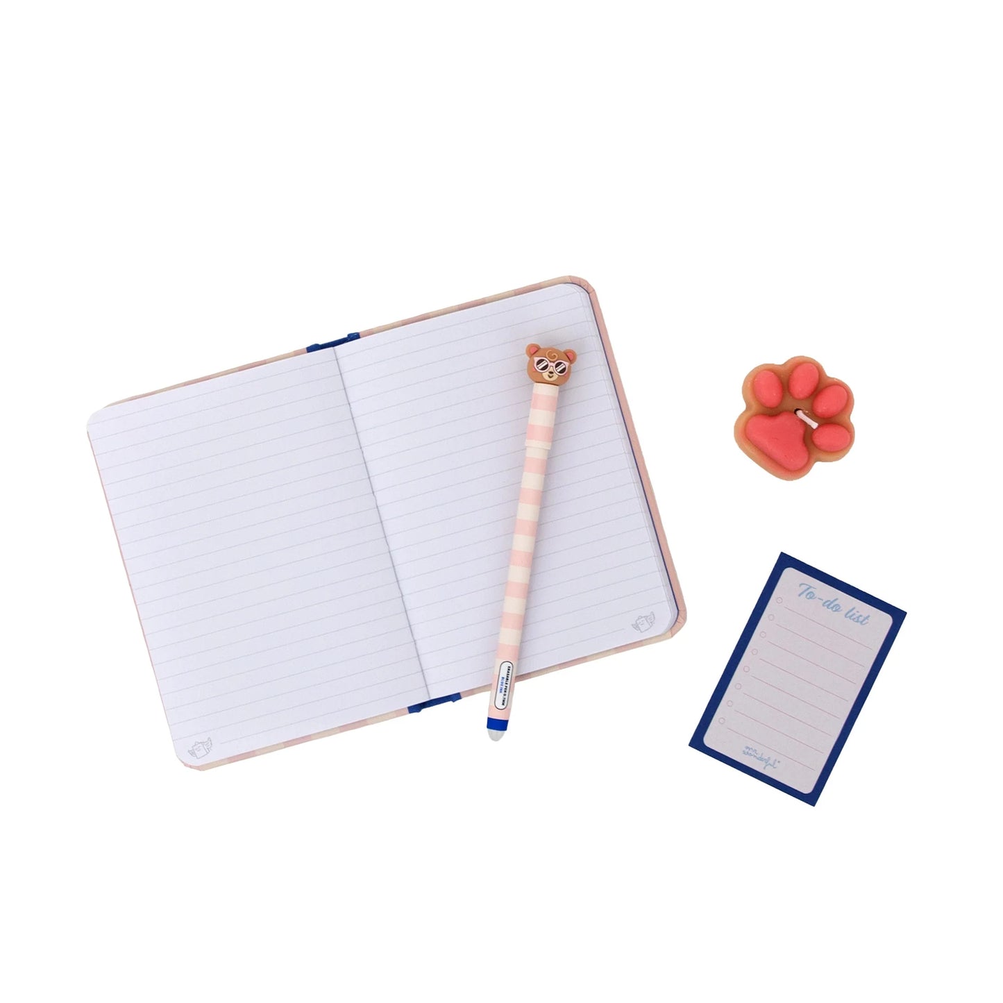 Kit cahier A6 + stylo effaçable Bo-Bo + bougie + to-do list - Pleine de ress-ourses