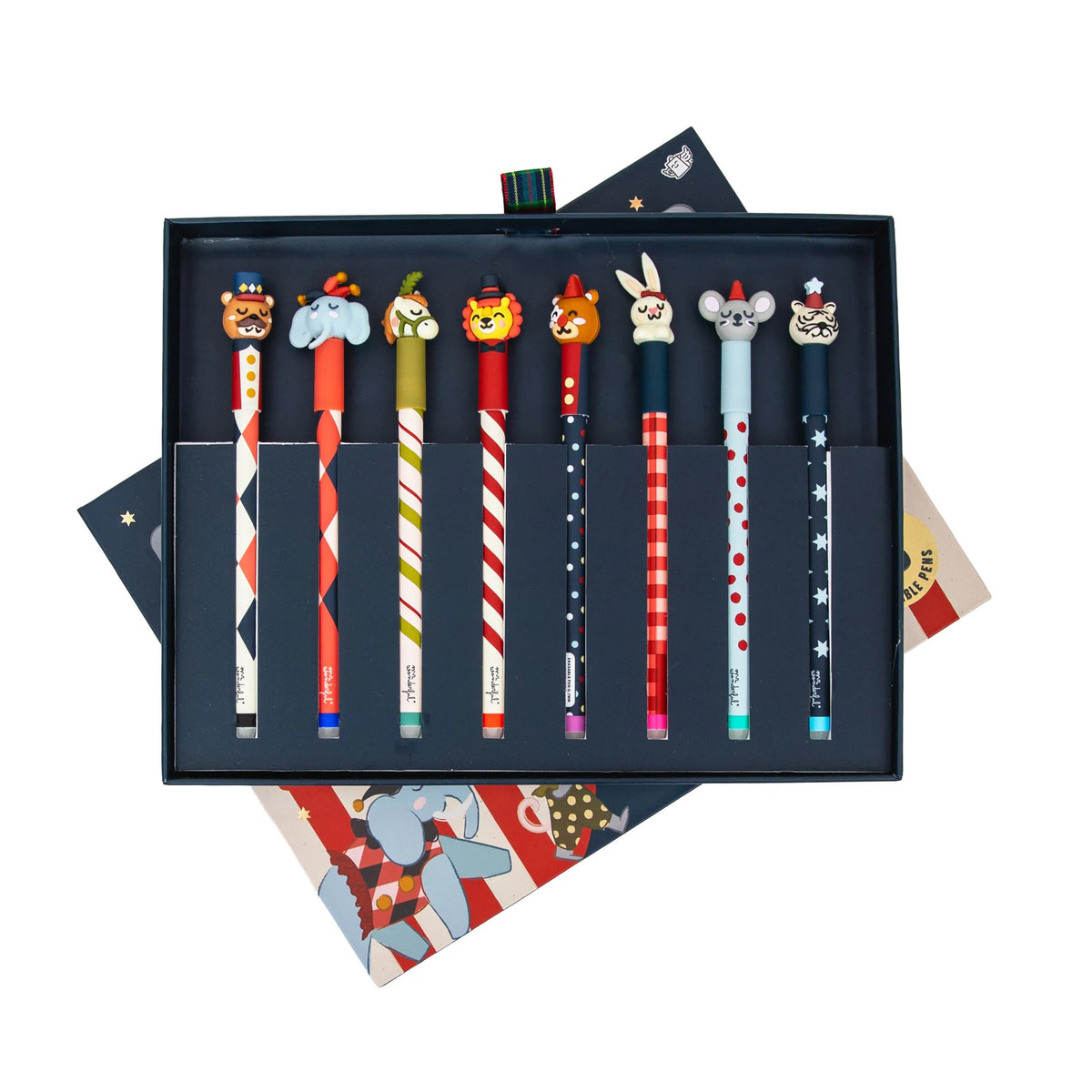 Set de 8 stylos effaçables Bo-Bo - It's Show Time
