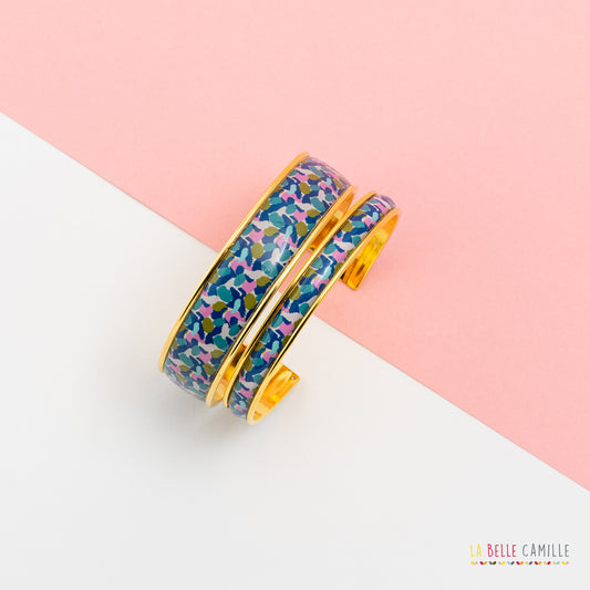Bracelet Jonc "Paint bleu" - Divers largeurs