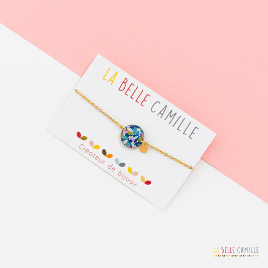 Bracelet Nina "Paint bleu"